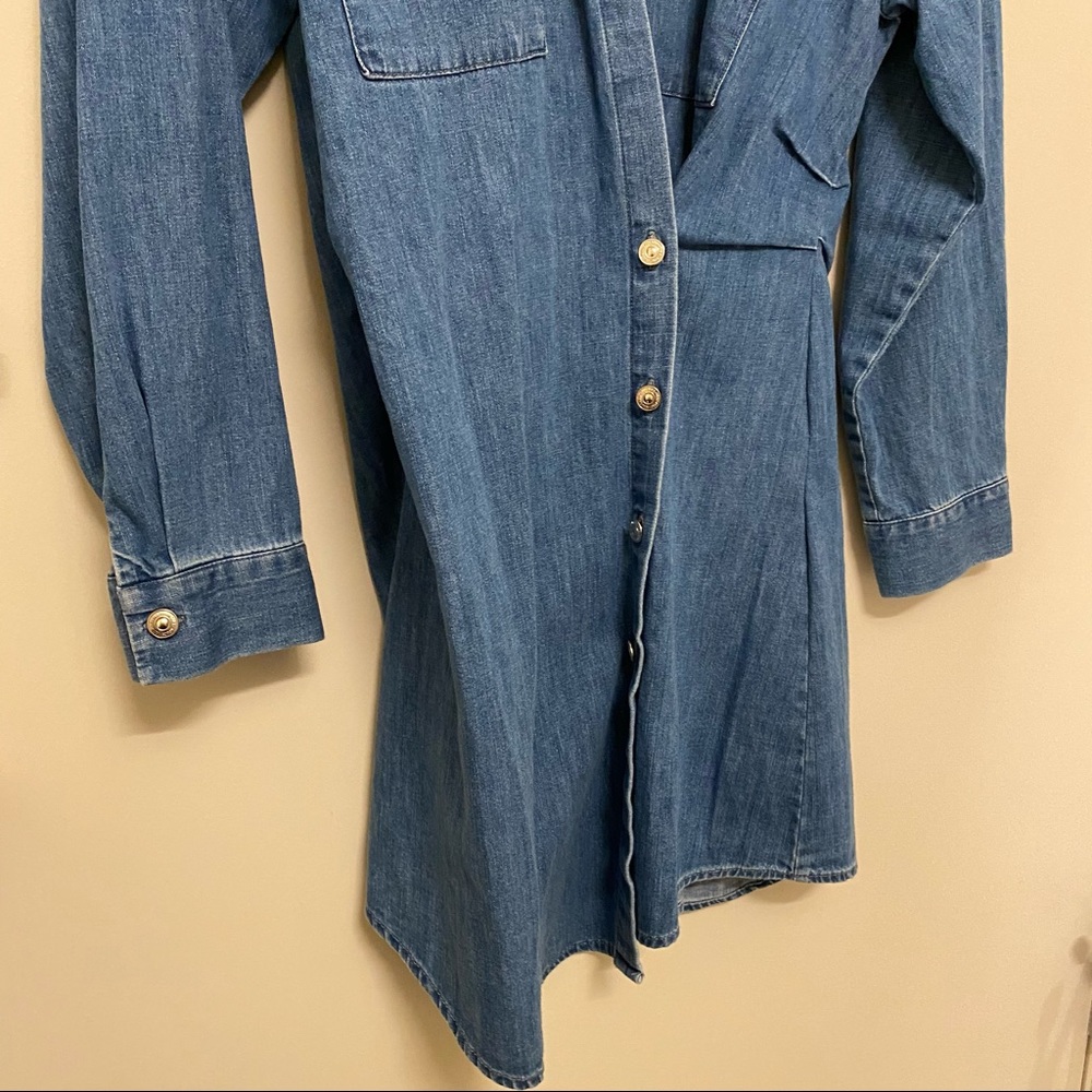 Zara Denim Wrap Dress - Picture 6 of 8